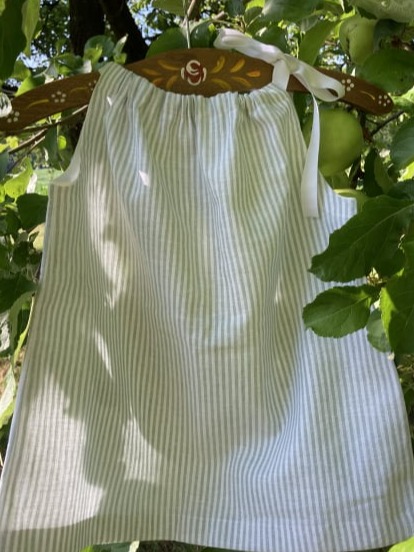 Sommetkleid Grün-Weiß gestreift